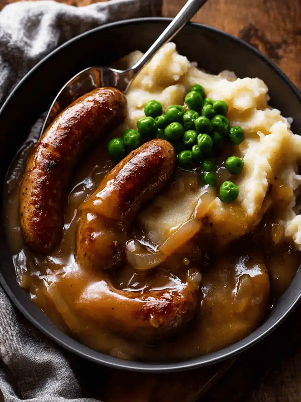 Bangers and Mash (Sausage with Onion Gravy)