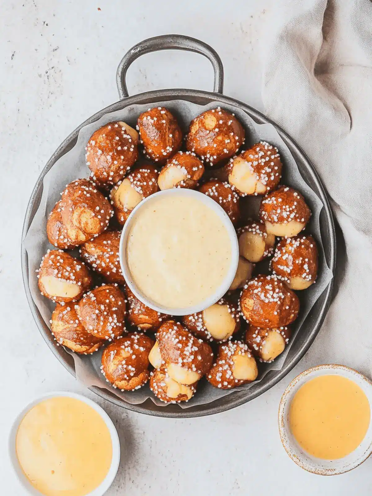 Soft Pretzel Bites with Mustard Cheese Dip