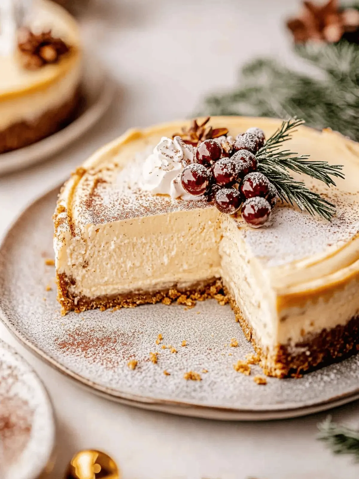 Indulge in Creamy Eggnog Cheesecake Bliss for the Holidays 3 Eggnog cheesecake