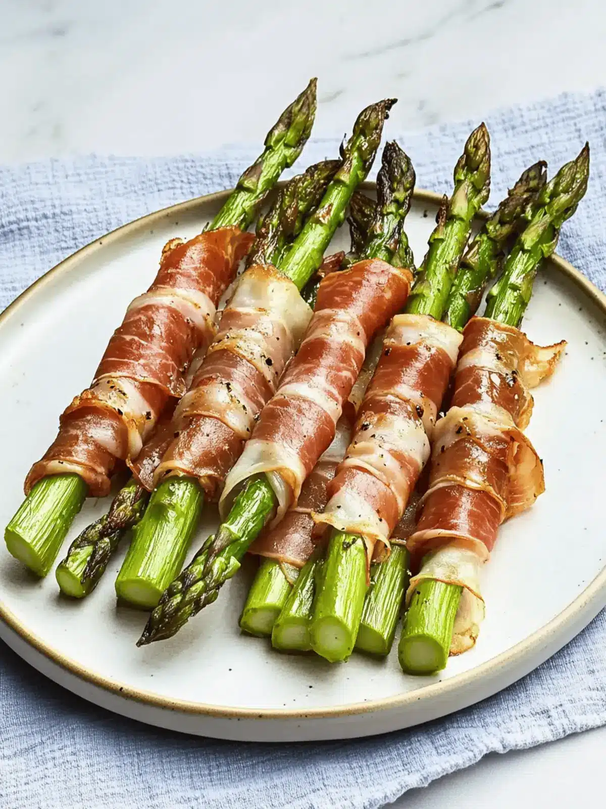 Asparagus Wrapped in Crisp Prosciutto: A 10-Minute Delight 4 Asparagus Wrapped in Crisp Prosciutto