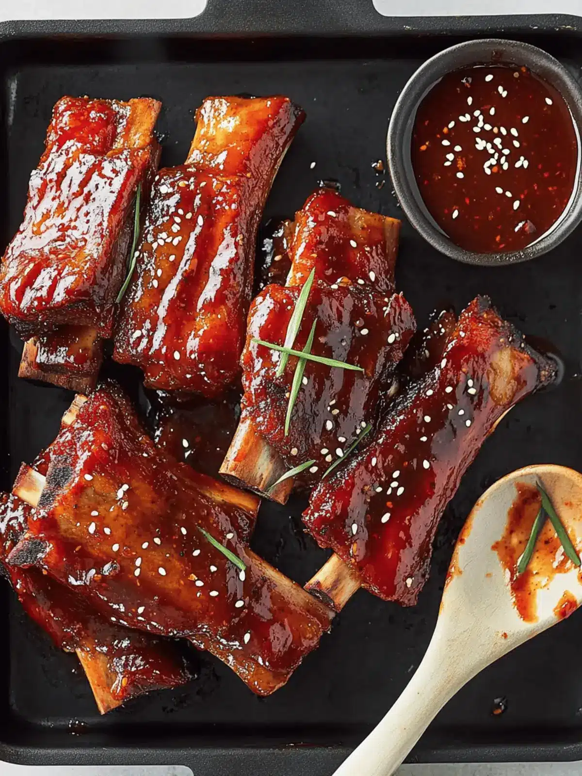 korean pork ribs with gochujang glaze