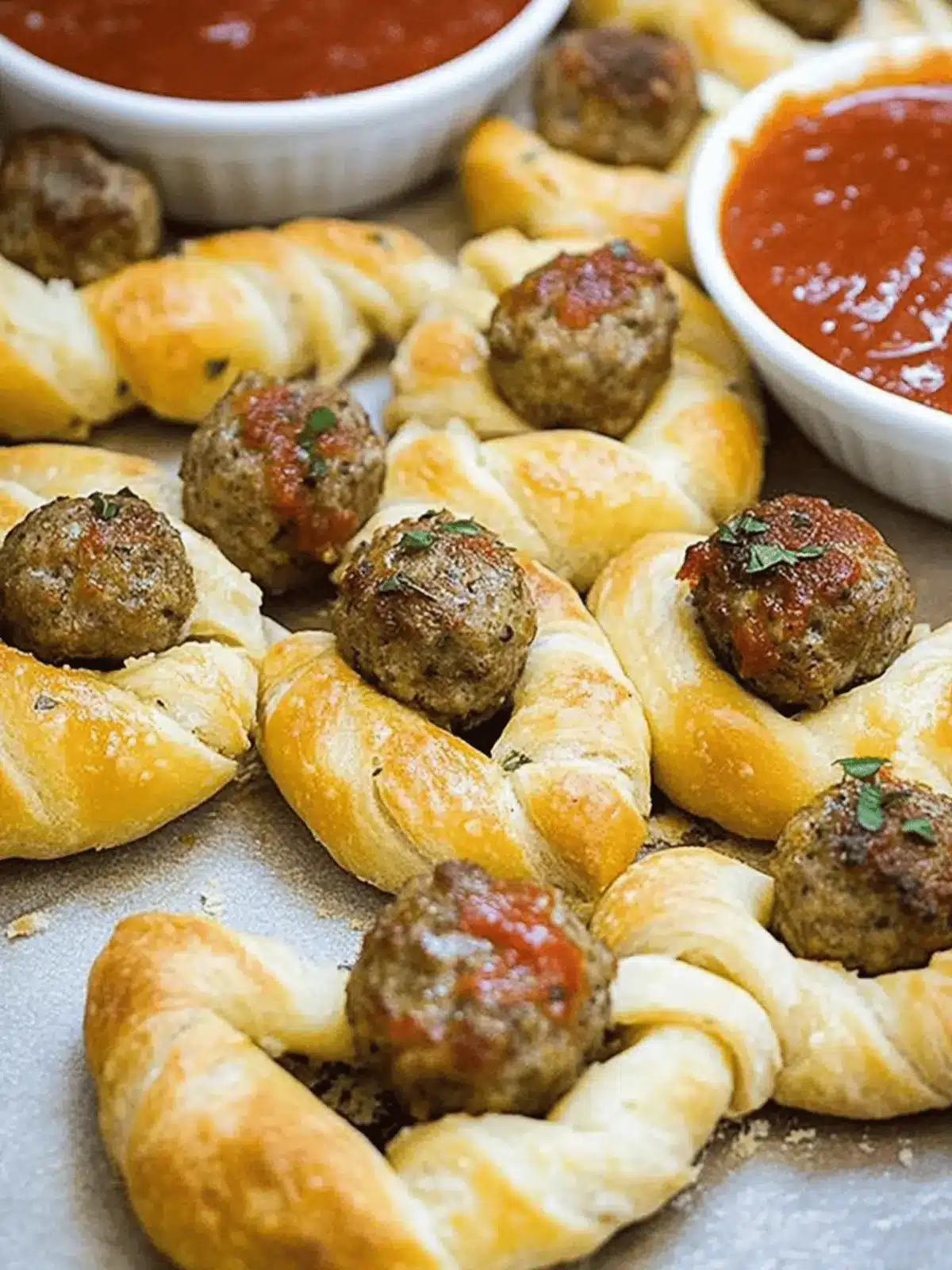 Meatball Breadstick Skewers