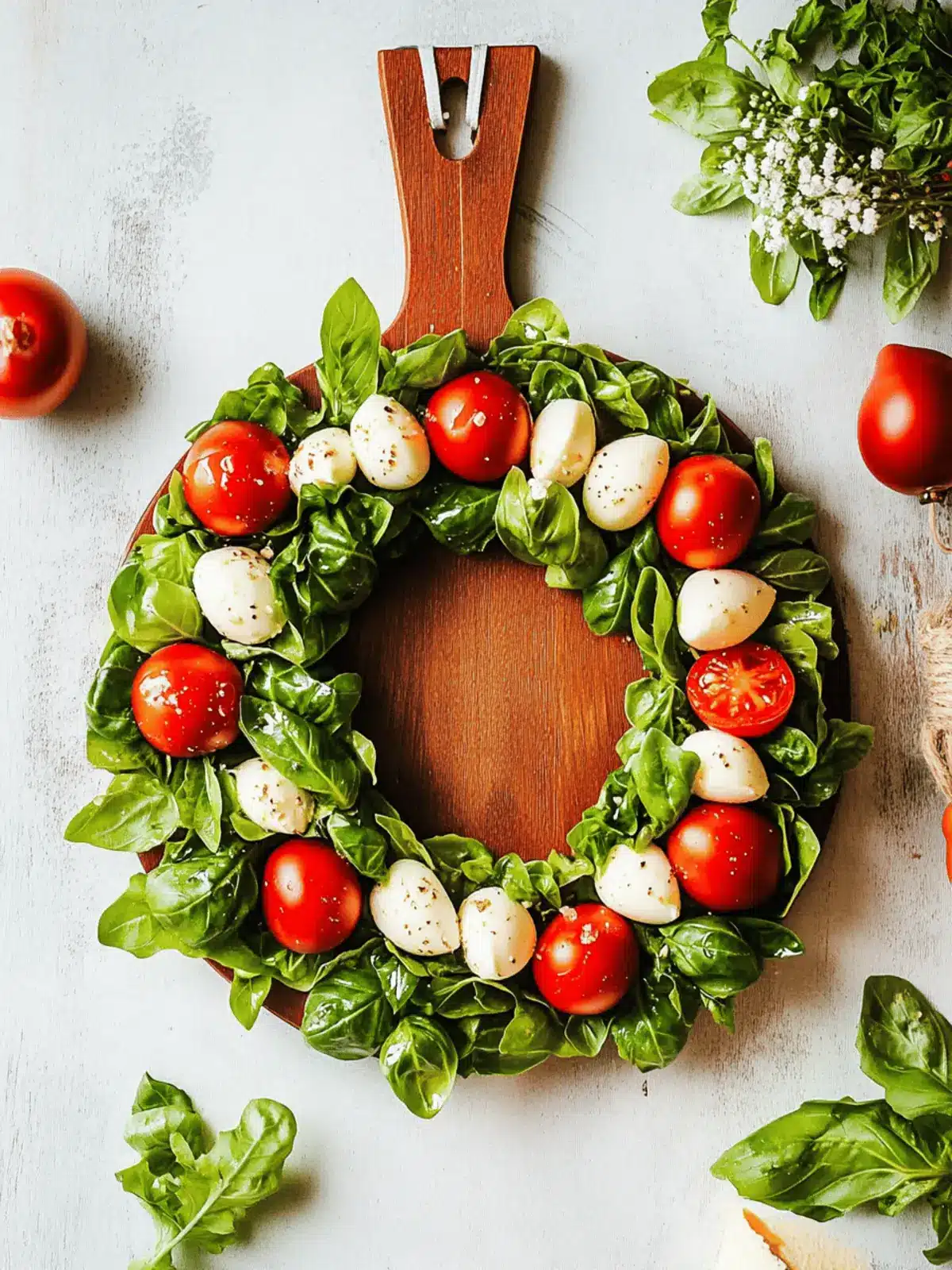 Caprese Salad Wreath