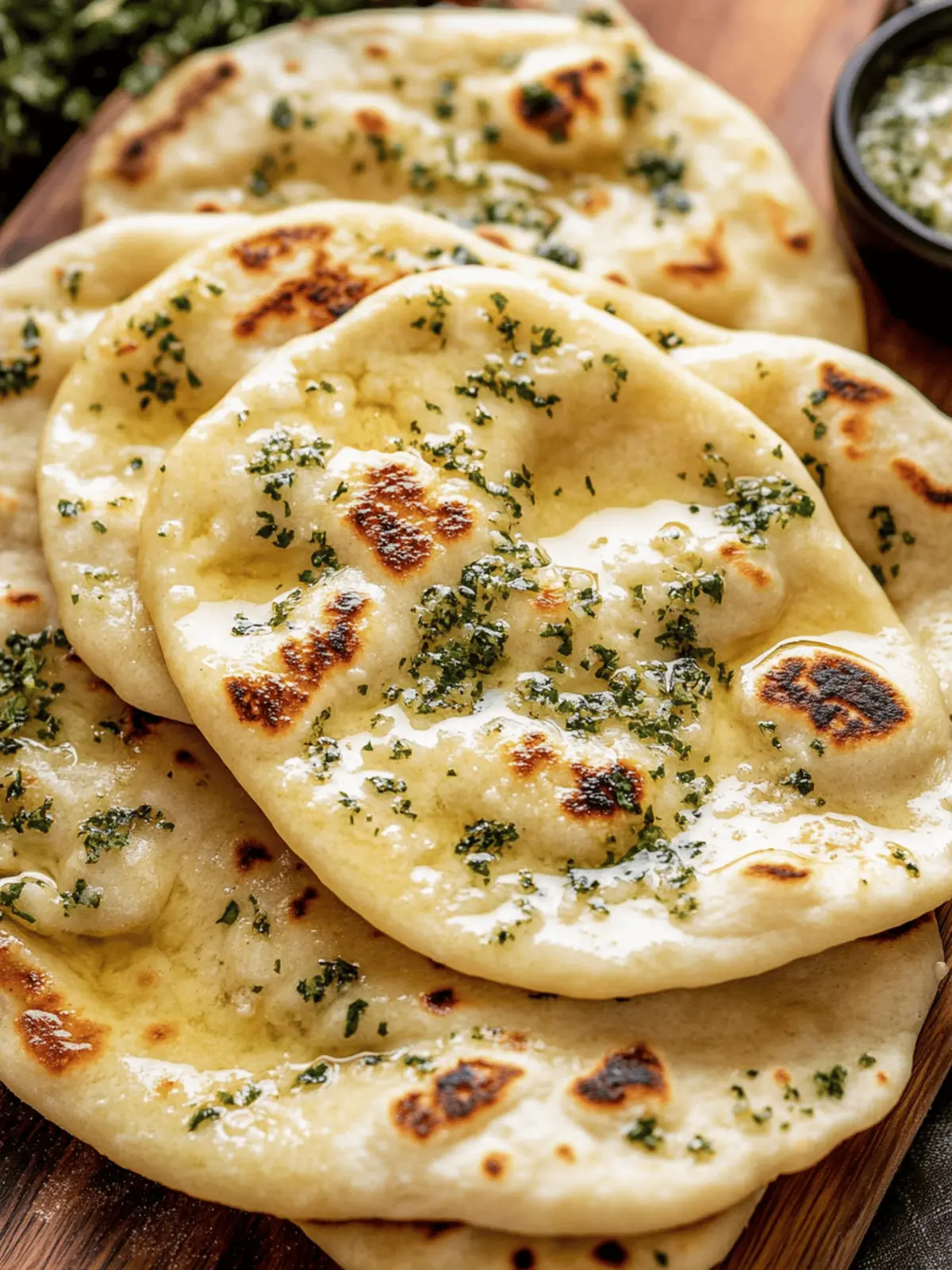 Buttery Garlic Naan Bread