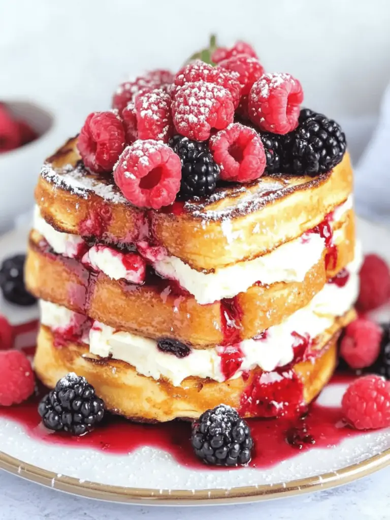 Berry Cream Cheese Stuffed French Toast