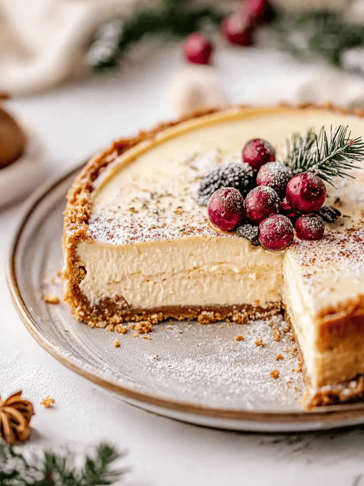 Indulge in Creamy Eggnog Cheesecake Bliss for the Holidays 2 Eggnog cheesecake