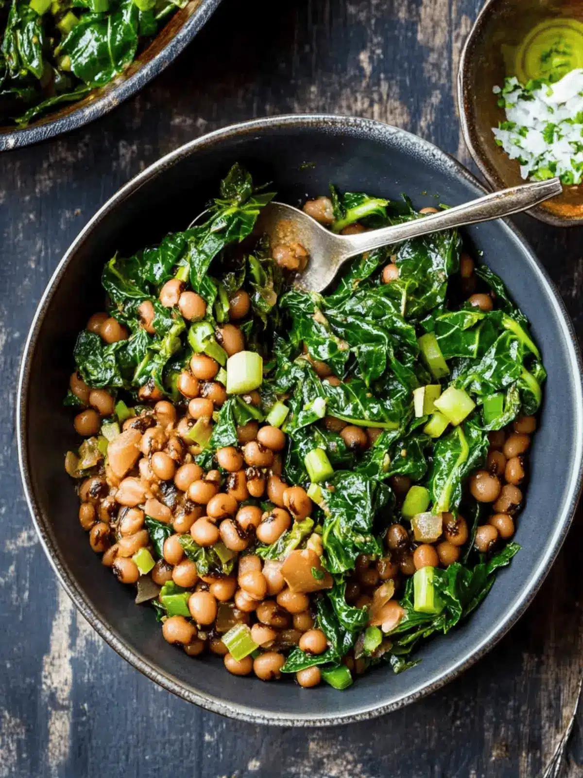 Smoky Black-Eyed Peas and Collard Greens