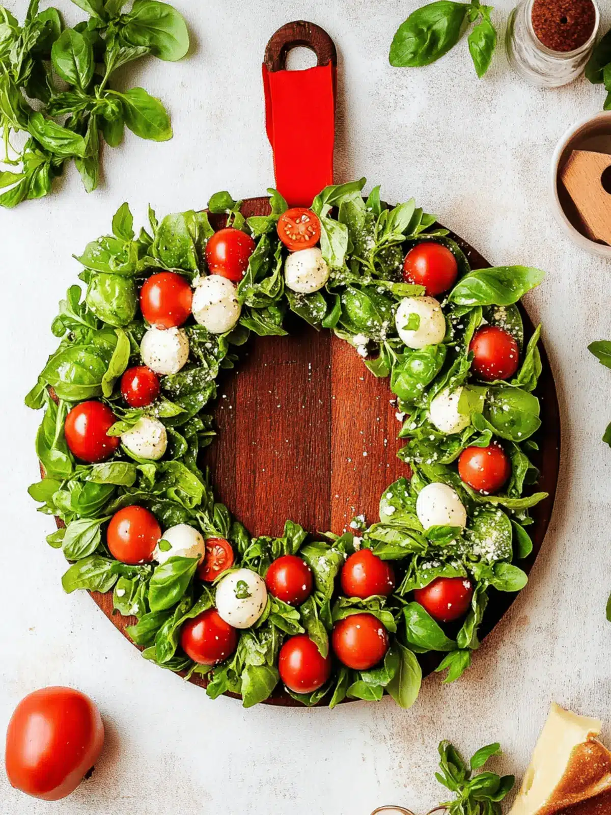 Delicious Caprese Salad Wreath for Festive Gatherings 2 Caprese Salad Wreath