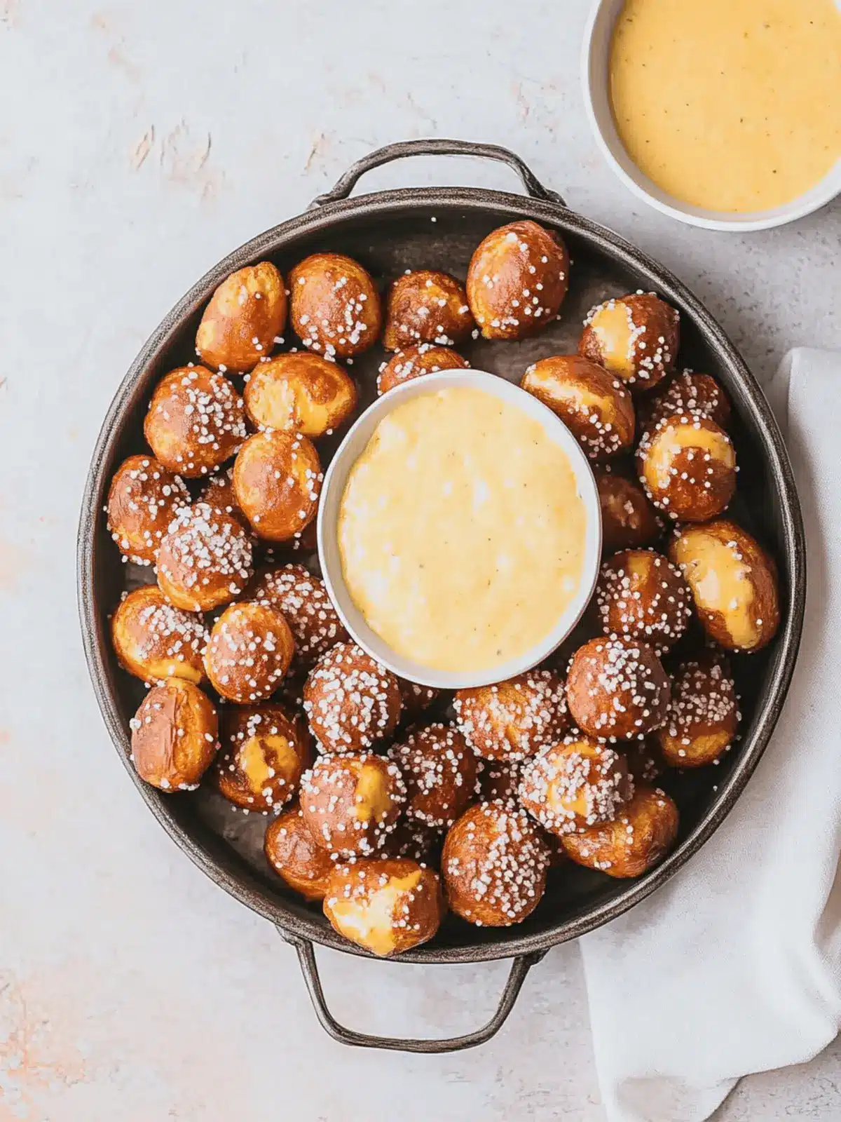 Soft Pretzel Bites with Mustard Cheese Dip
