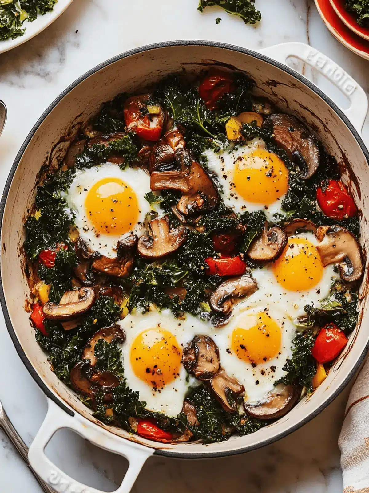 Mushroom and Kale Breakfast Skillet