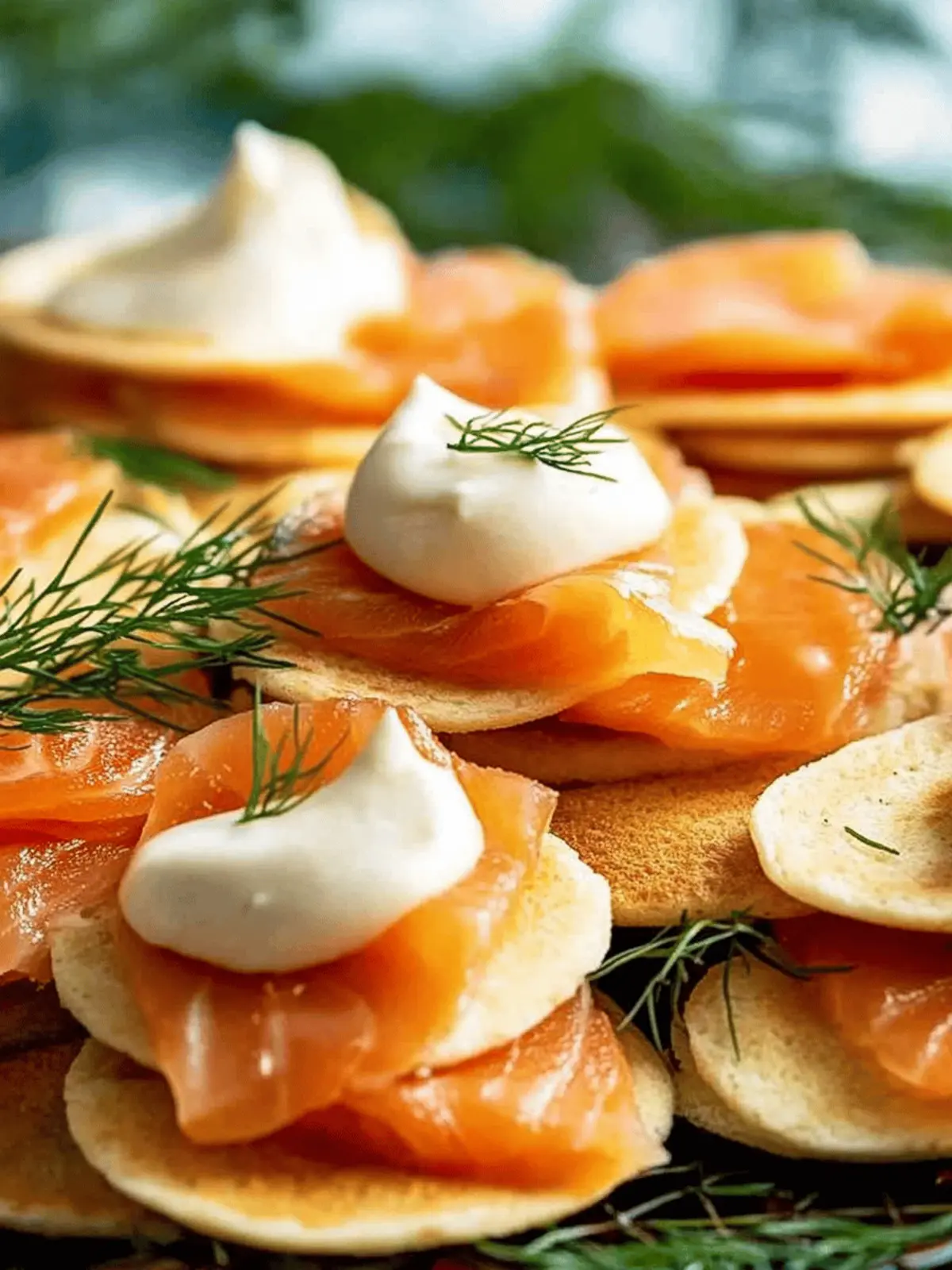 Blinis with smoked salmon