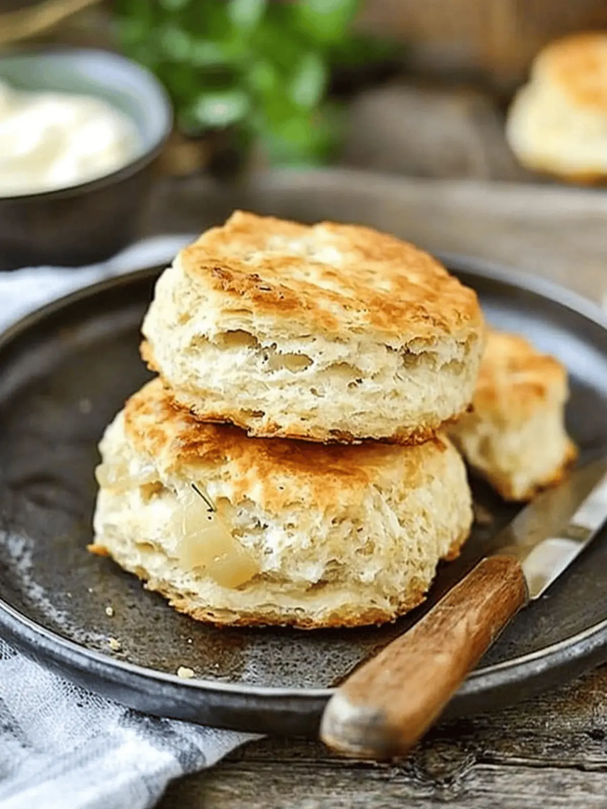 Caramelized Onion Sourdough Biscuits