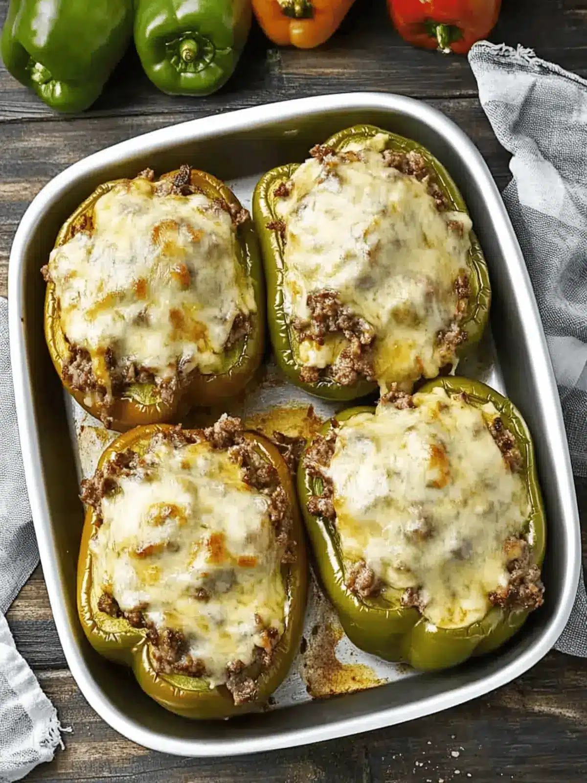 Philly Cheesesteak Stuffed Peppers: A Flavorful Twist! 2 Philly Cheesesteak Stuffed Peppers