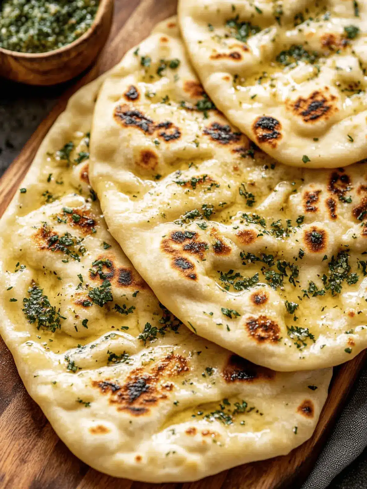 Buttery Garlic Naan Bread