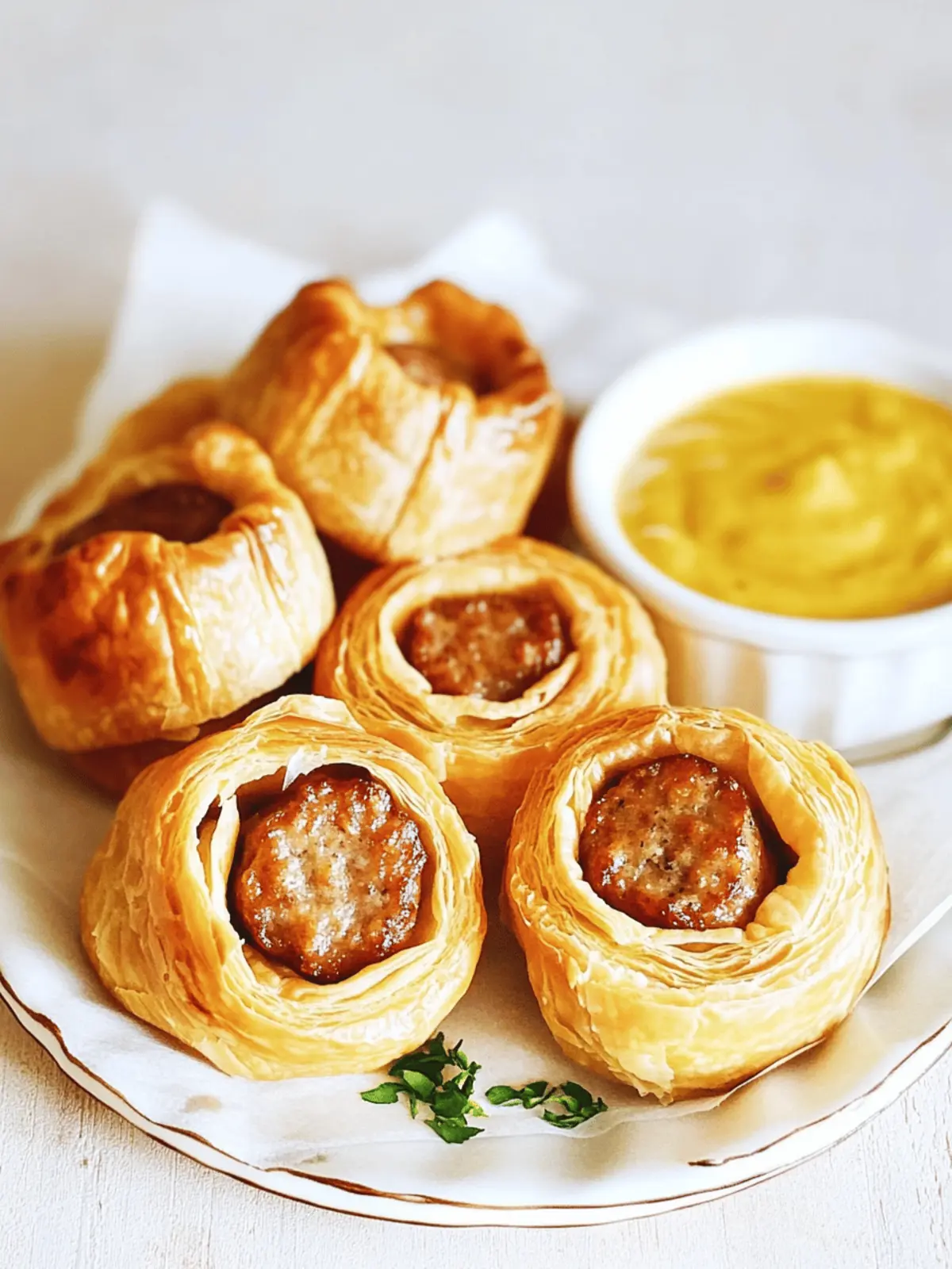 Sausage Rolls with Puff Pastry