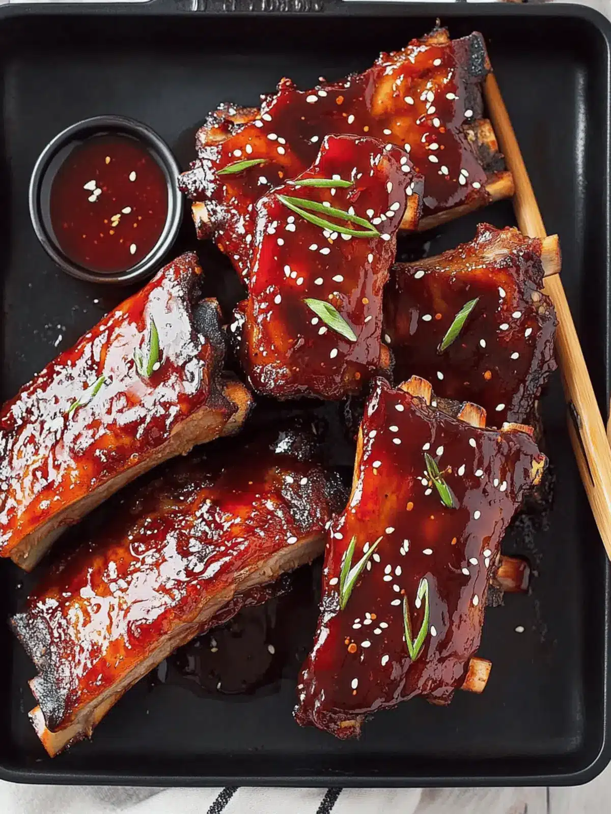 korean pork ribs with gochujang glaze