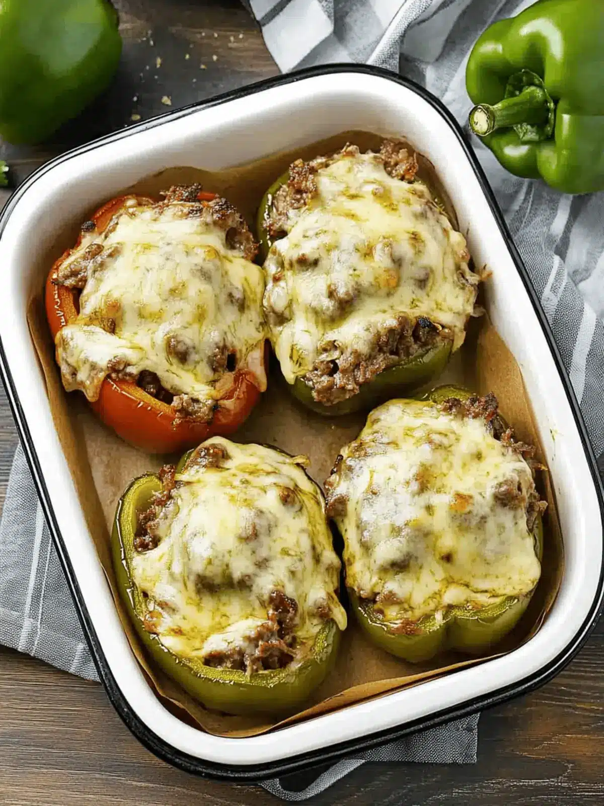Philly Cheesesteak Stuffed Peppers: A Flavorful Twist! 5 Philly Cheesesteak Stuffed Peppers