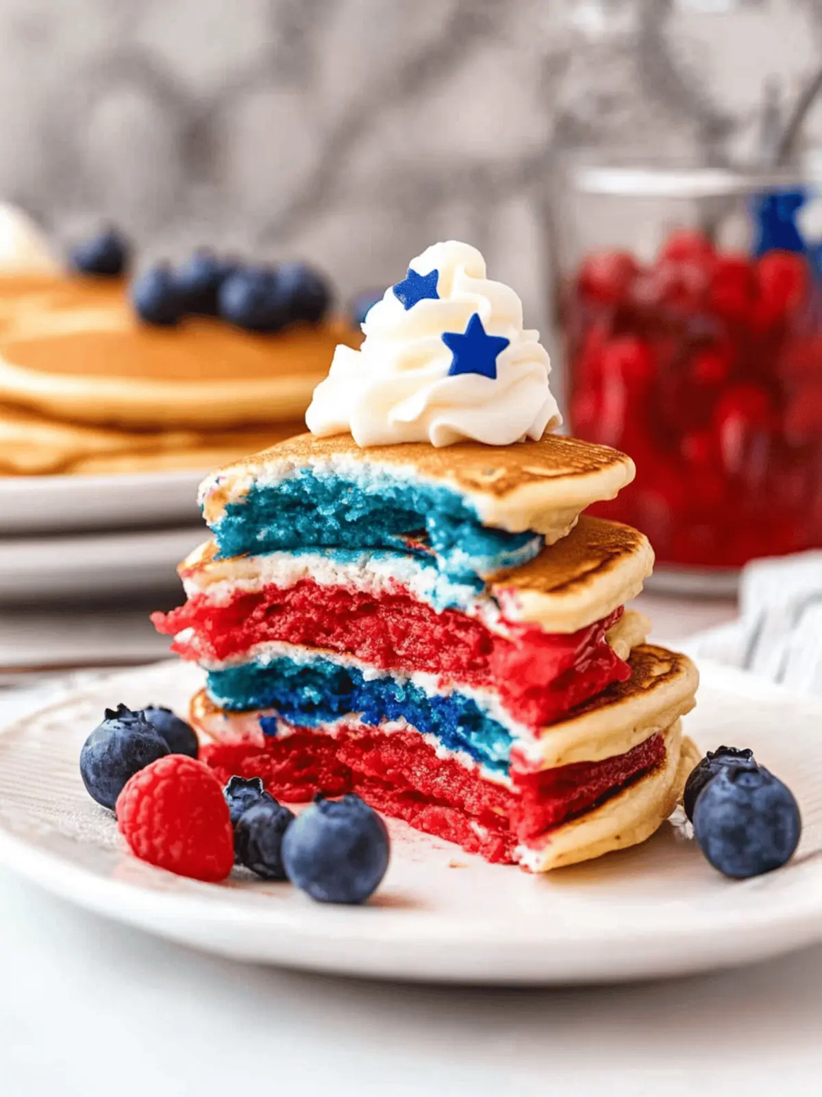 Red, White, and Blue Pancakes