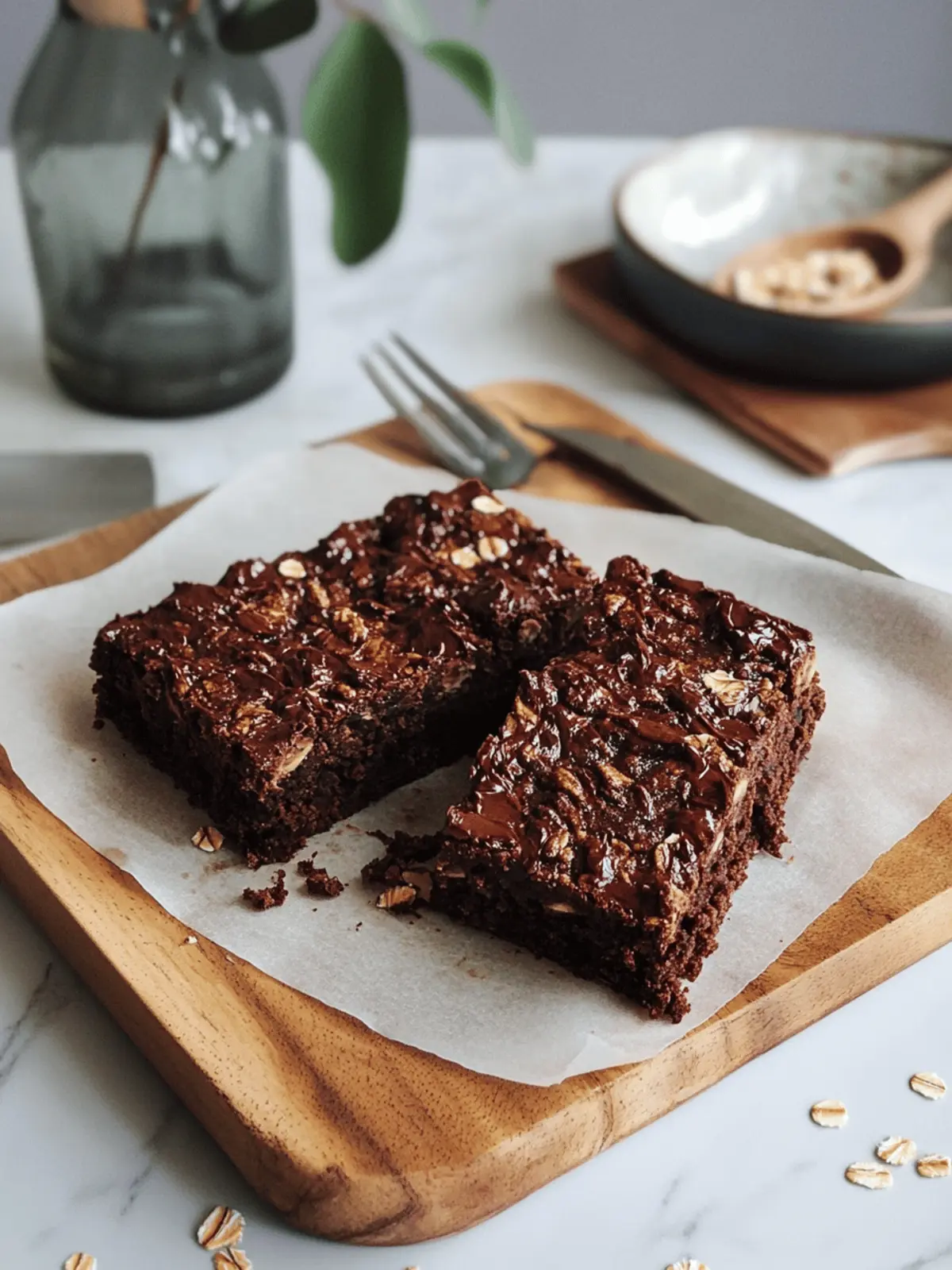 Baked Chocolate Oatmeal Bars