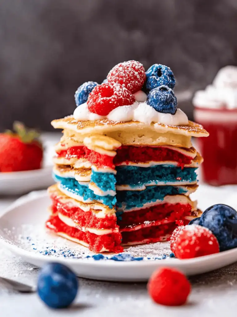 Red, White, and Blue Pancakes