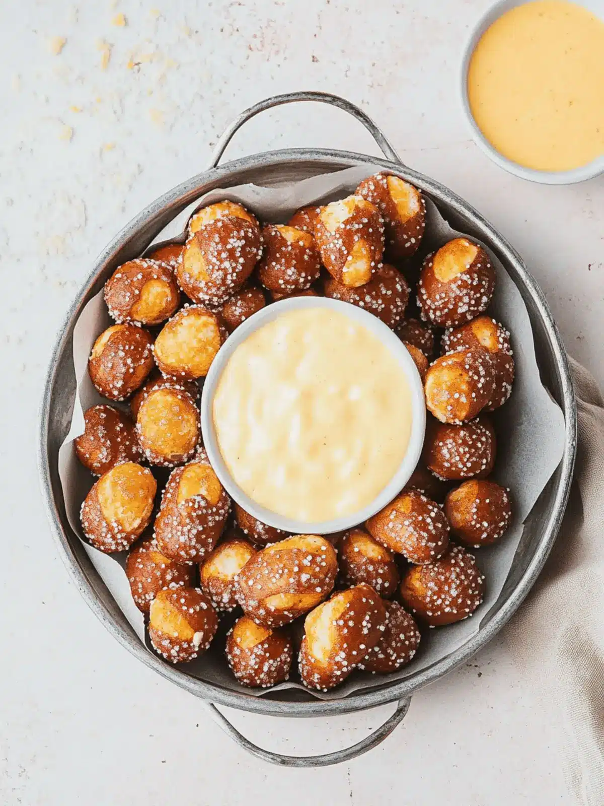 Soft Pretzel Bites with Mustard Cheese Dip