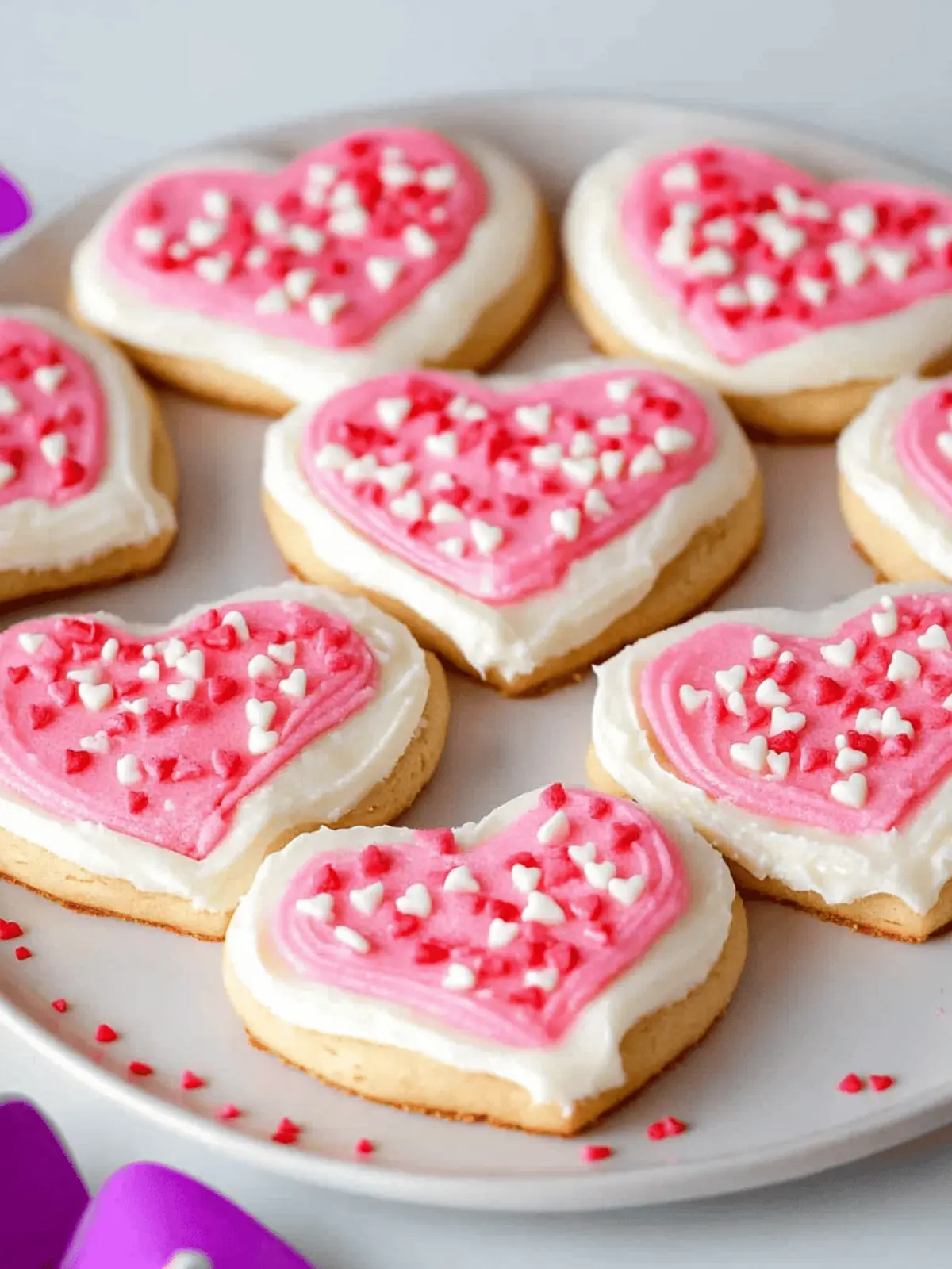 Heart Sugar Cookies with Buttercream Icing