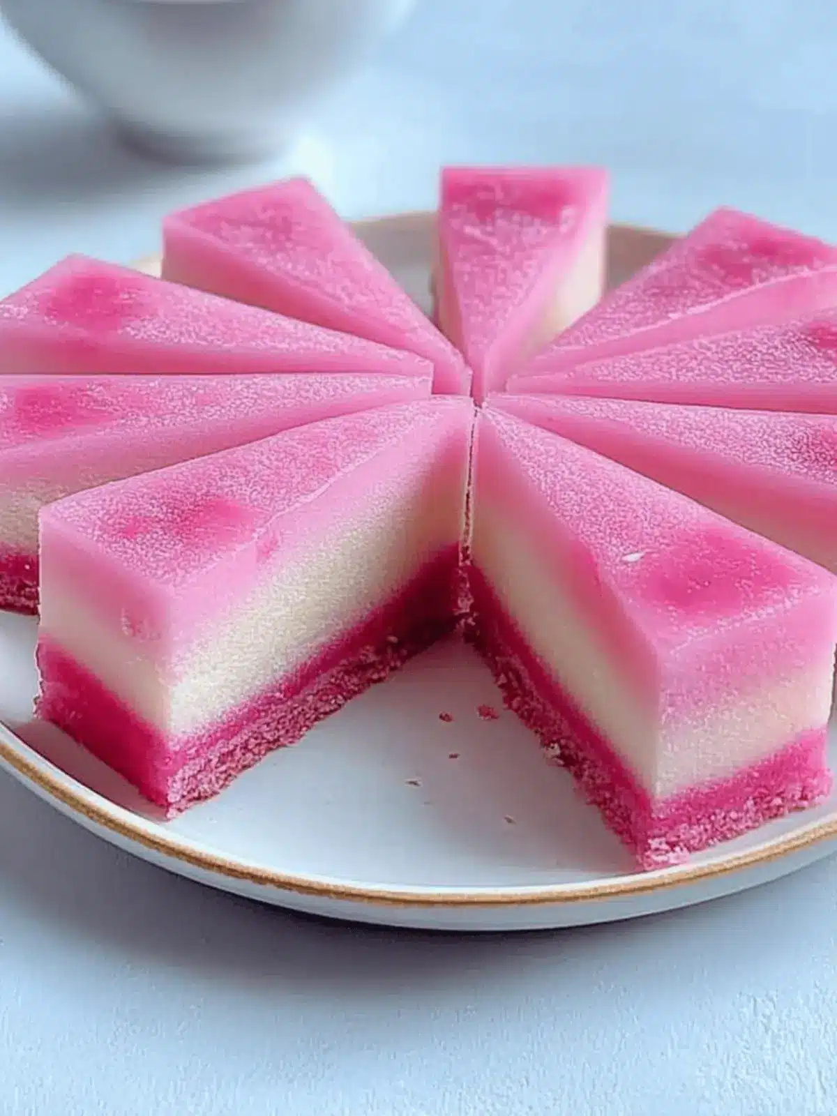 Kuih Lapis (Malaysian Steamed Rose Layer Cake)