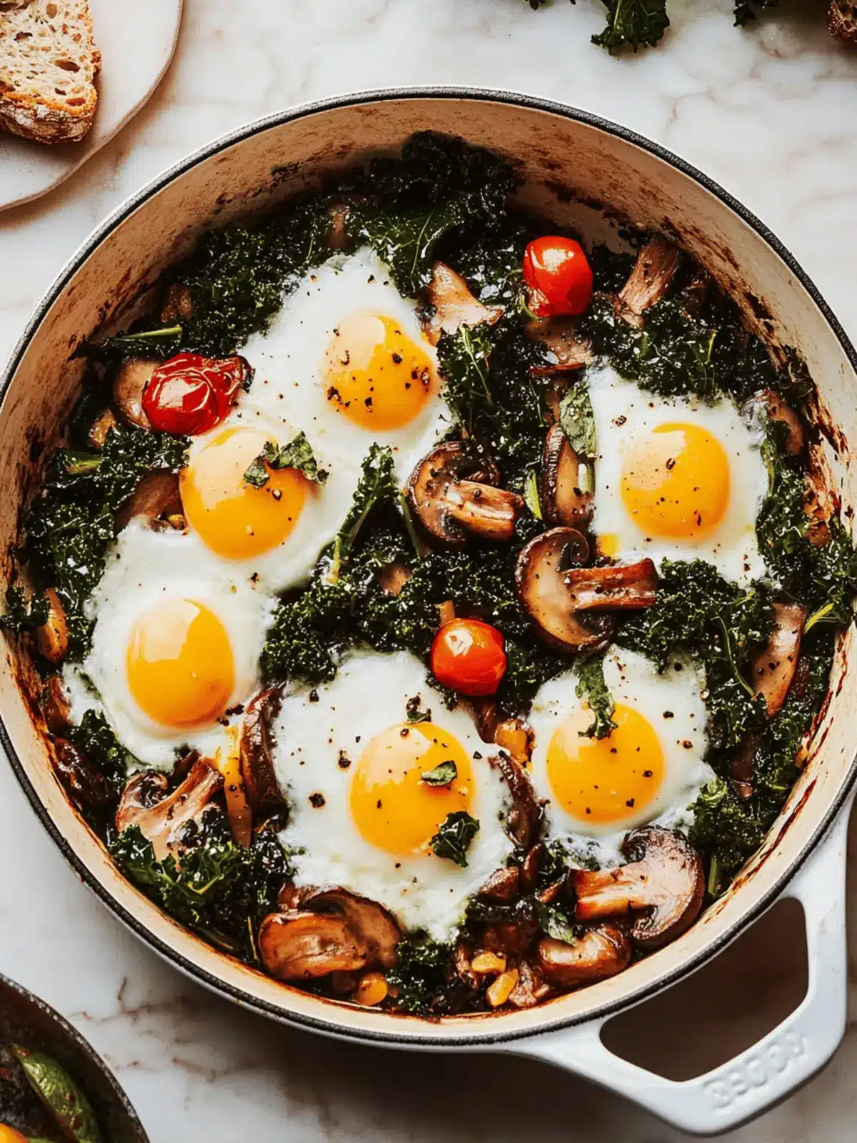 Mushroom and Kale Breakfast Skillet