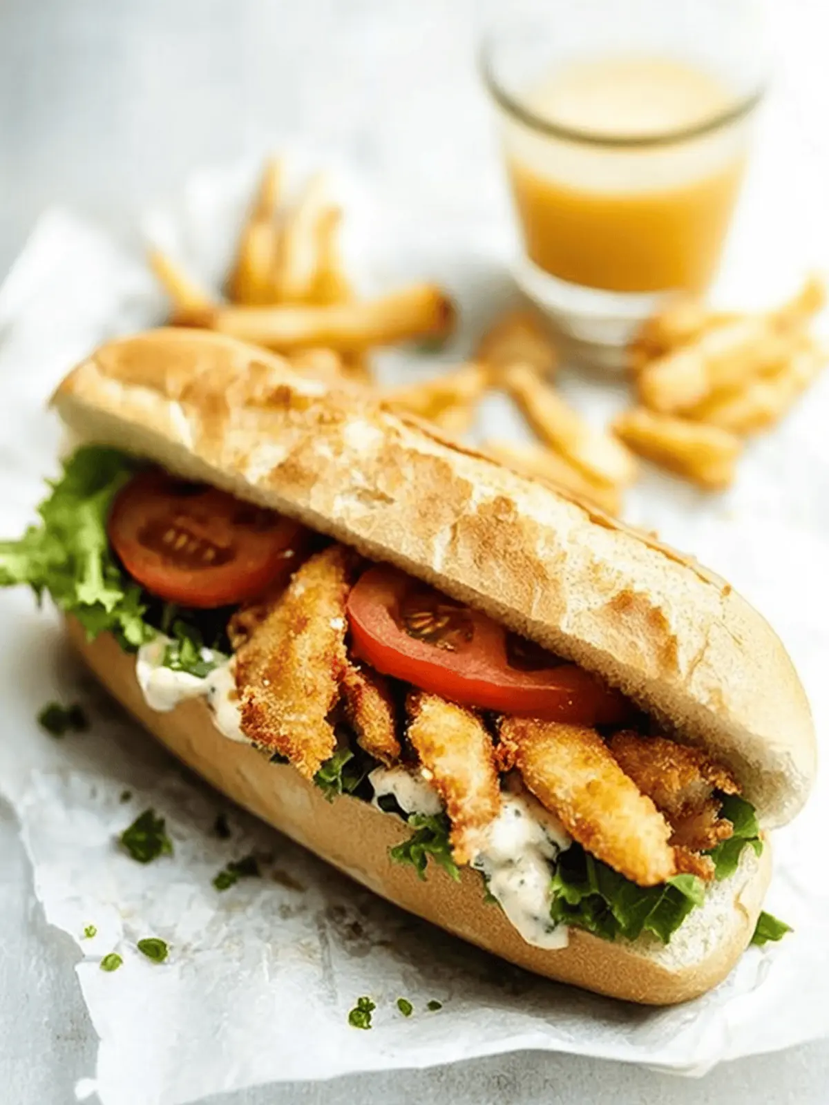 Crispy Fish Po’ Boy with Zesty Remoulade for Home Chefs 5 Fish Po’ Boy