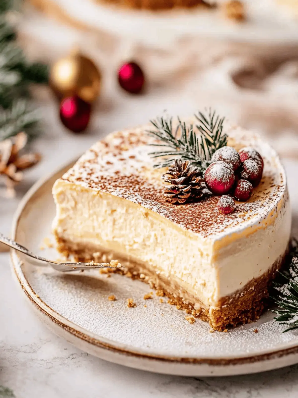 Eggnog cheesecake