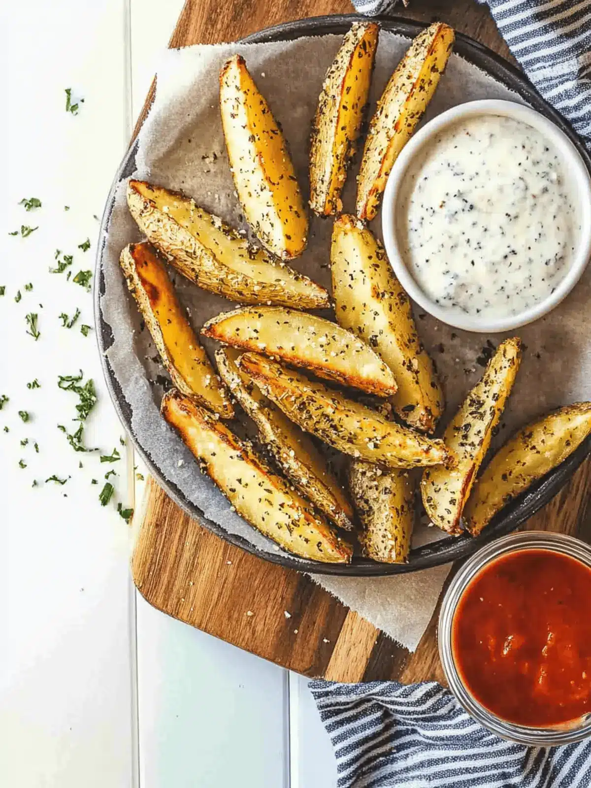 Oven-Roasted Ranch Potato Wedges