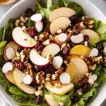 Apple Salad with Candied Walnuts and Cranberries