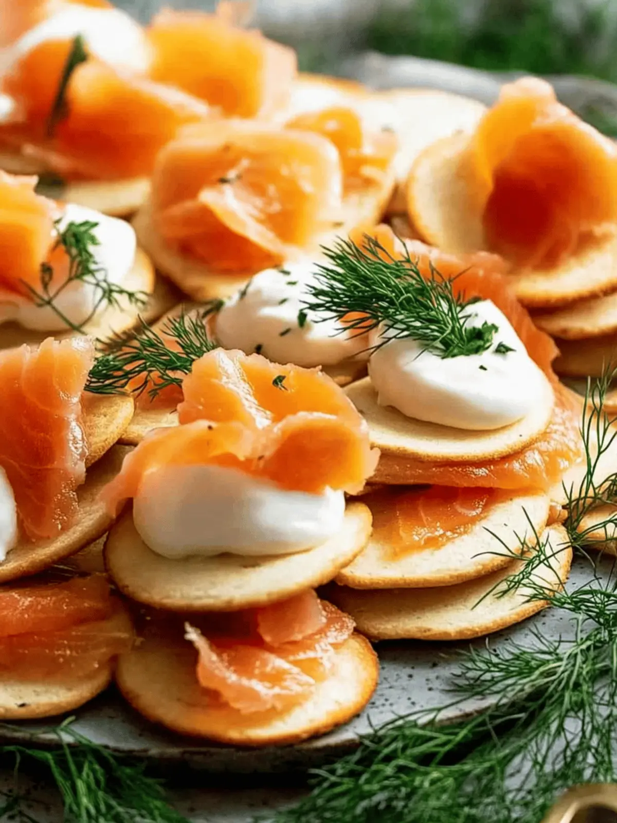 Blinis with smoked salmon