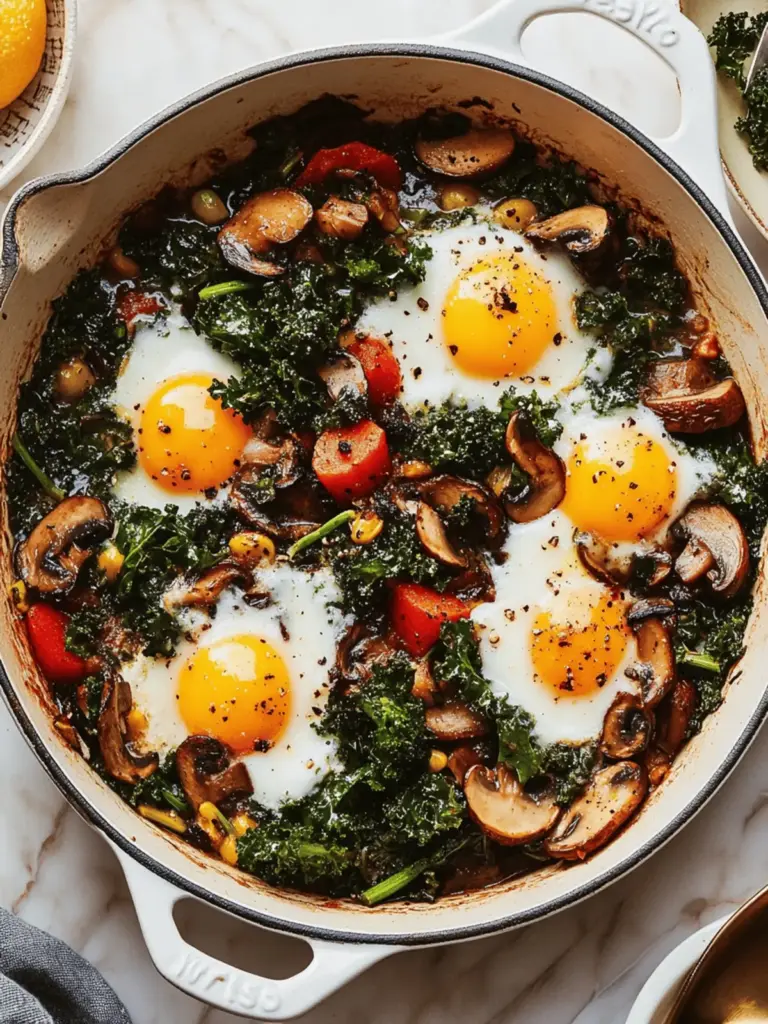 Mushroom and Kale Breakfast Skillet