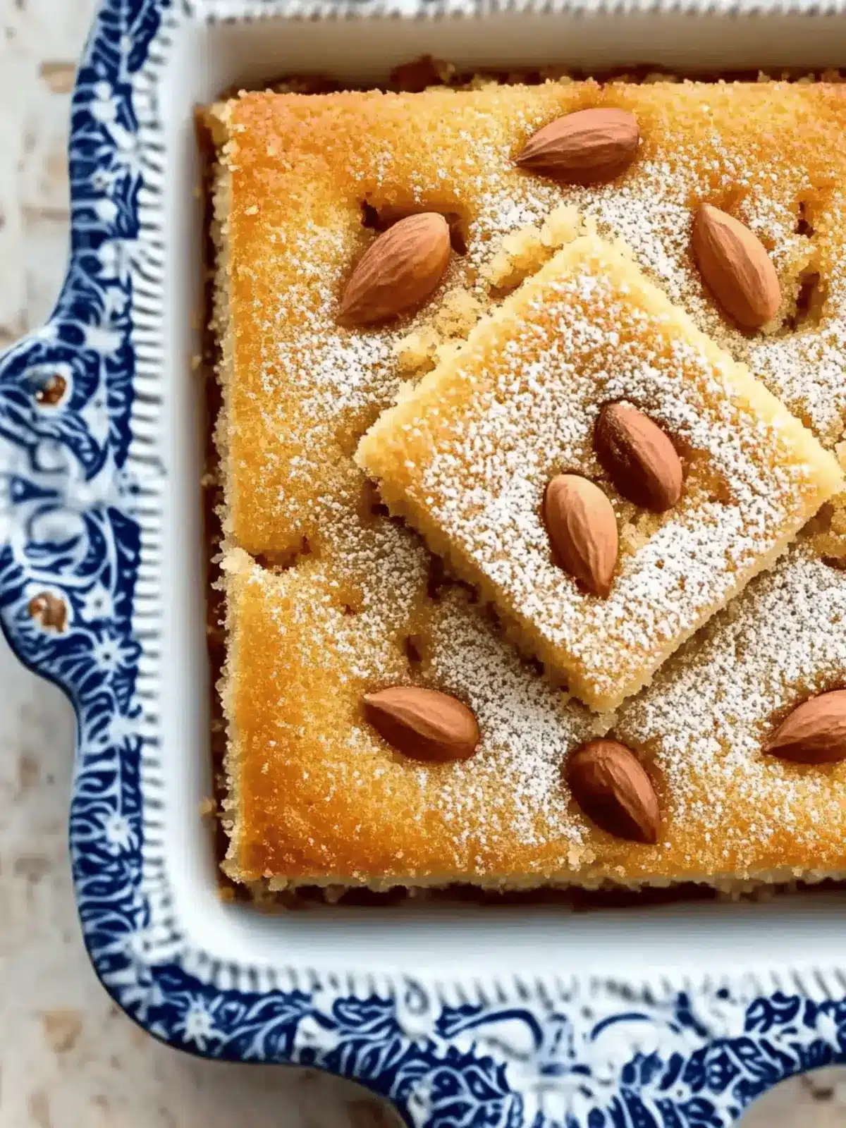 Basbousa (Middle Eastern Semolina Cake)