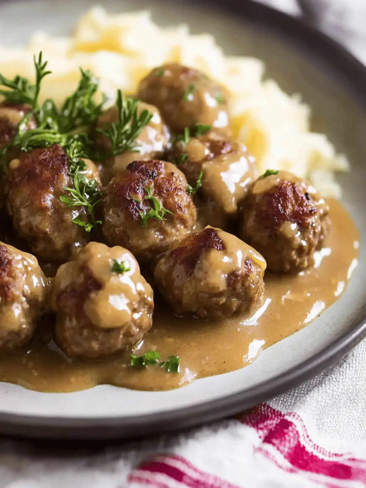 Swedish Meatballs With Rich Gravy