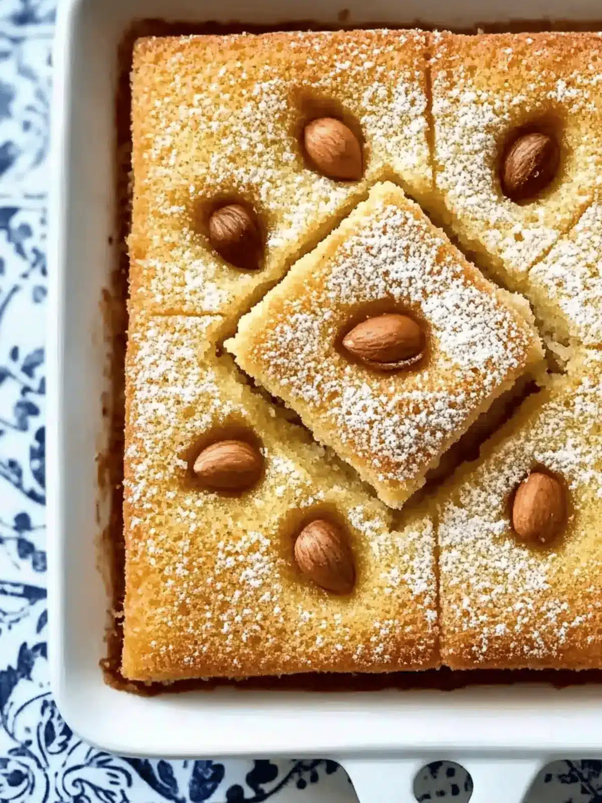 Basbousa (Middle Eastern Semolina Cake)