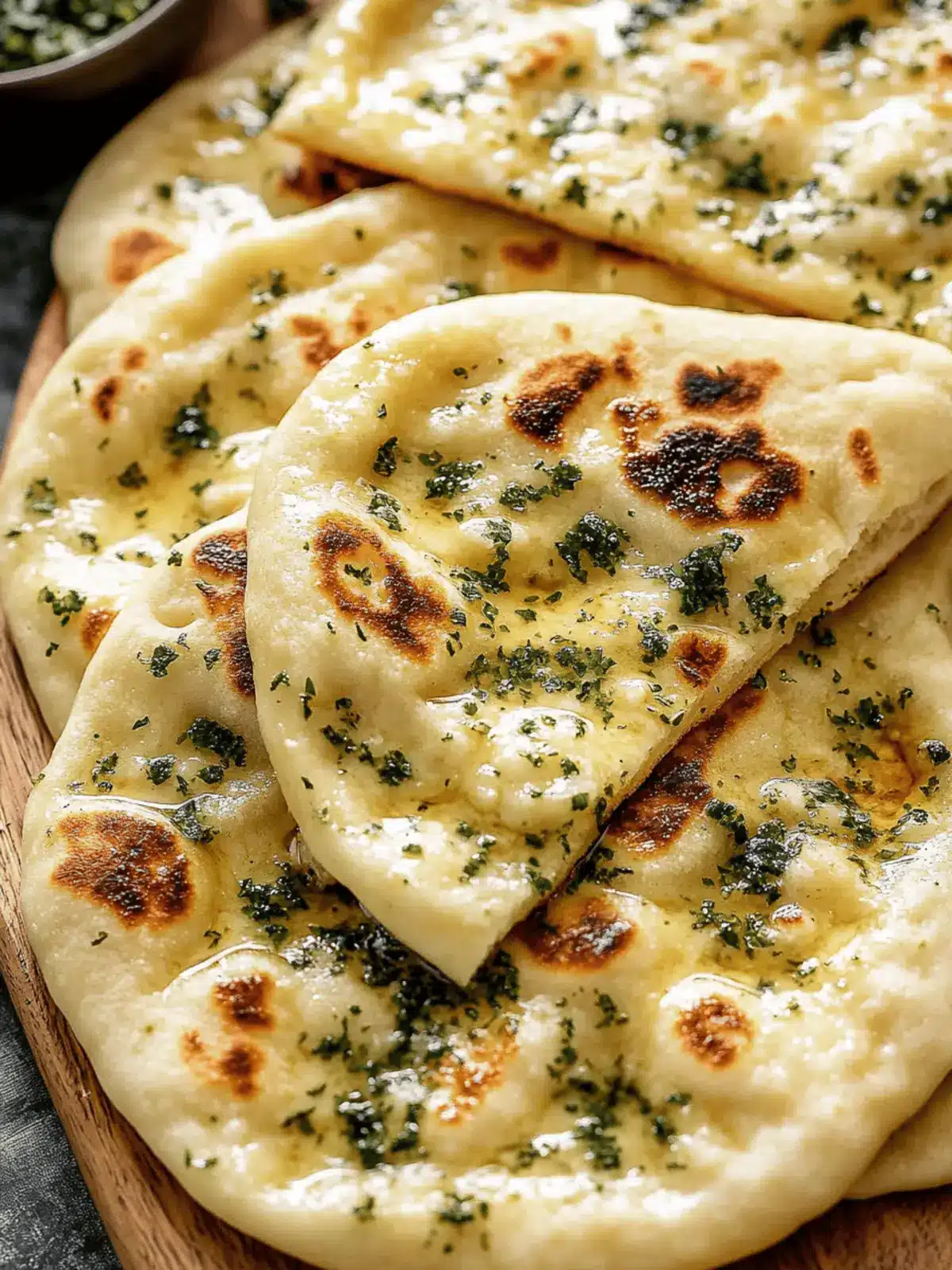 Buttery Garlic Naan Bread