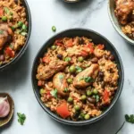 Trinidad Pelau Chicken and Pigeon Peas