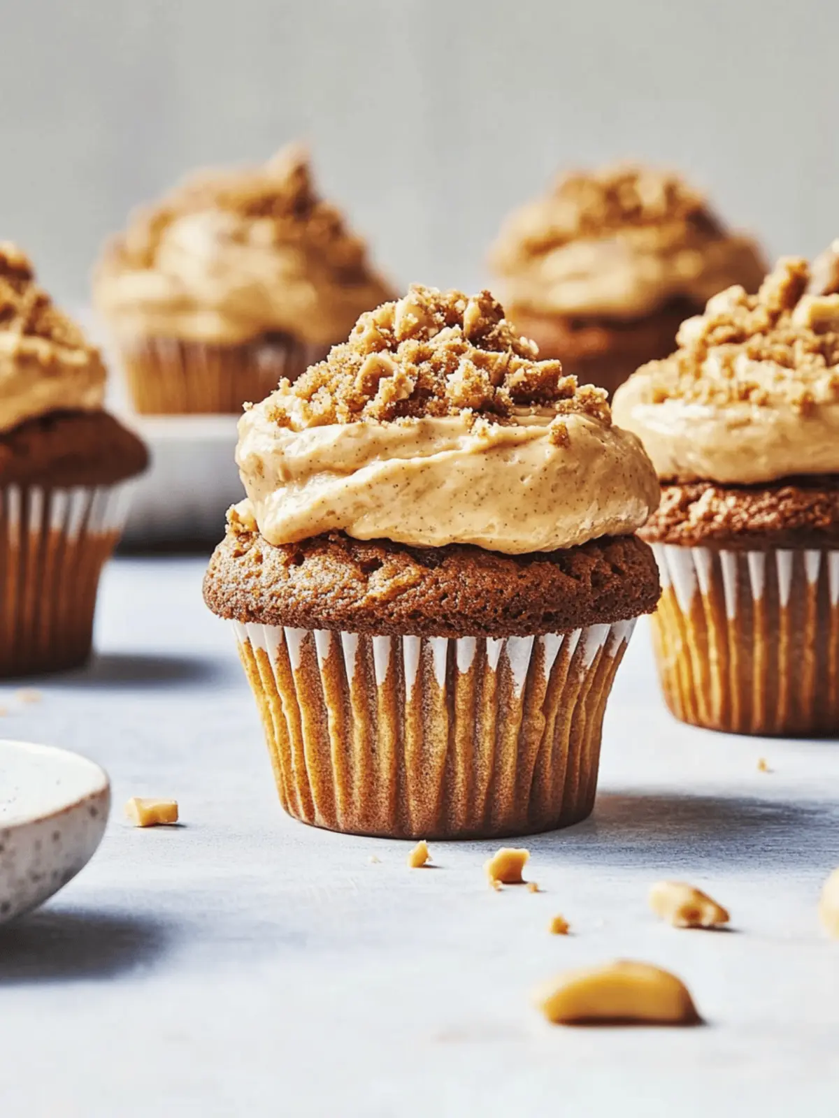 Banana Cupcakes with Peanut Butter Frosting