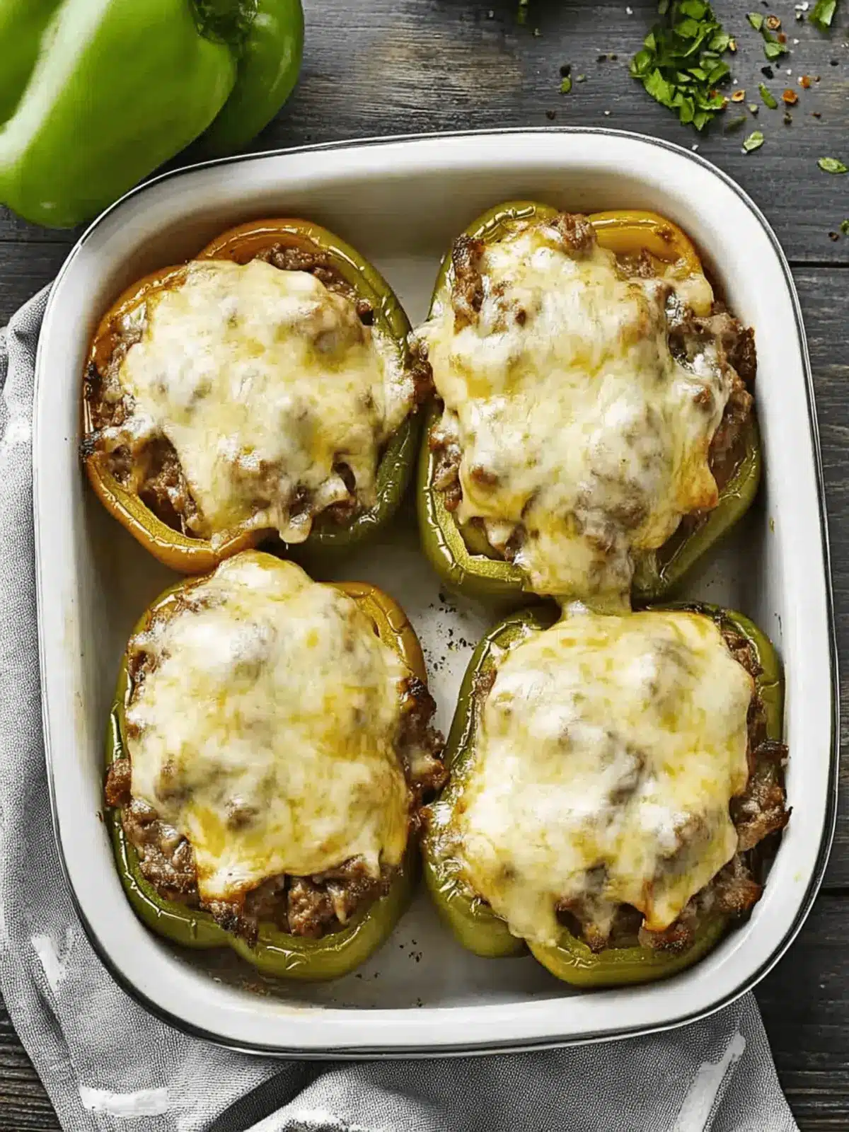 Philly Cheesesteak Stuffed Peppers: A Flavorful Twist! 3 Philly Cheesesteak Stuffed Peppers