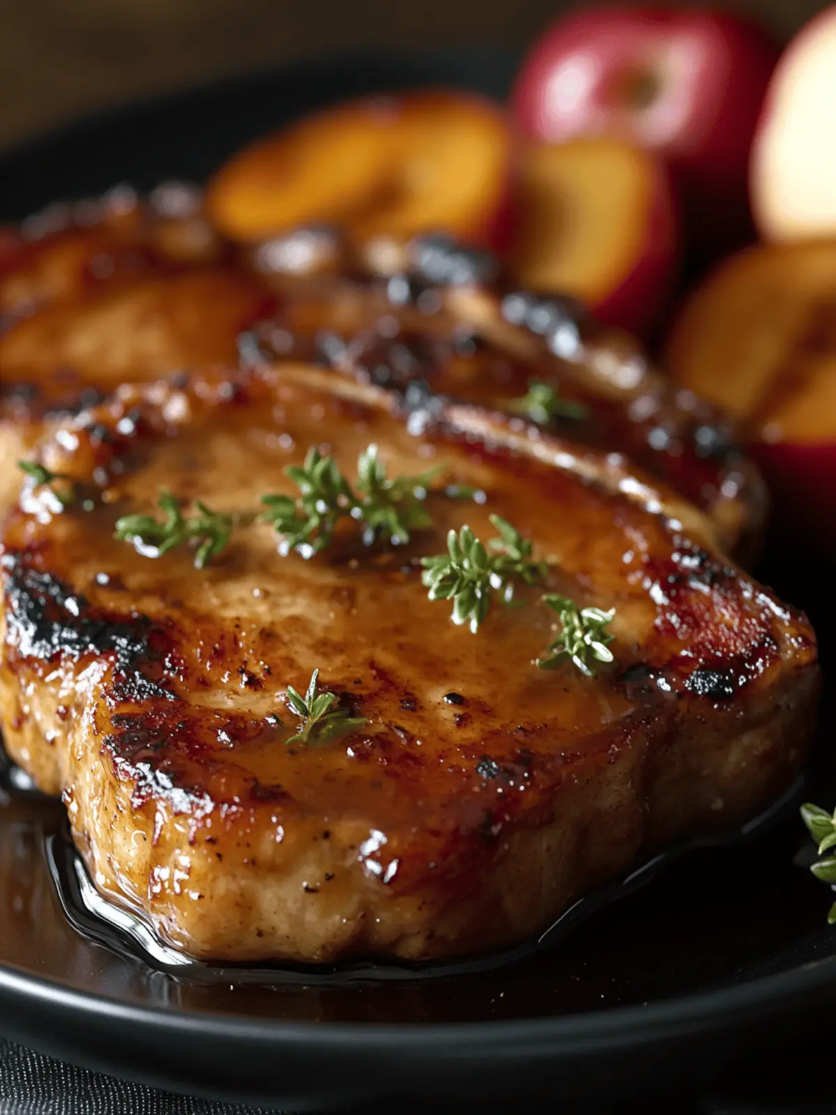 Pork Chops with Apple Cider Glaze