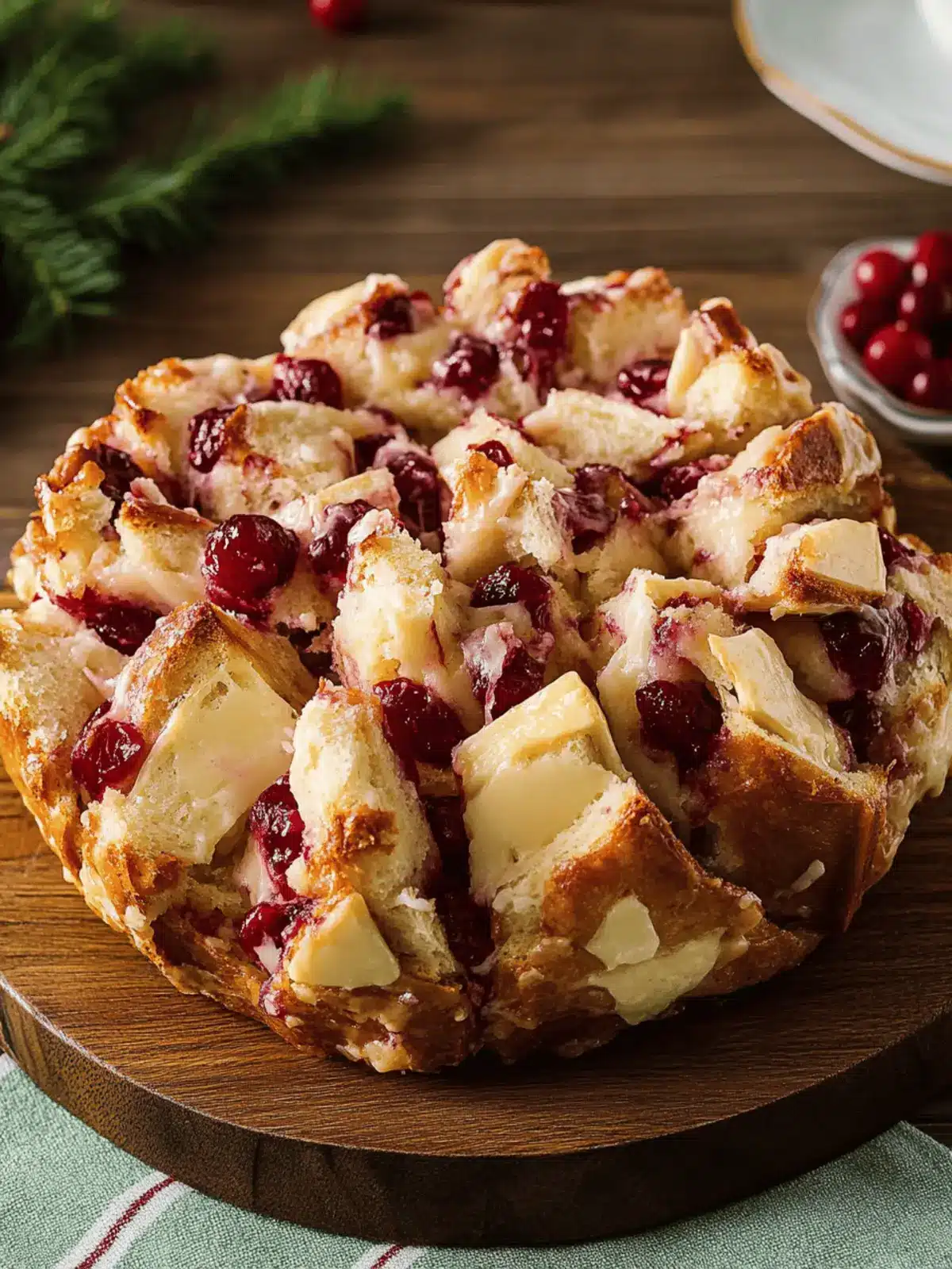 Cranberry Brie Pull-Apart Bread
