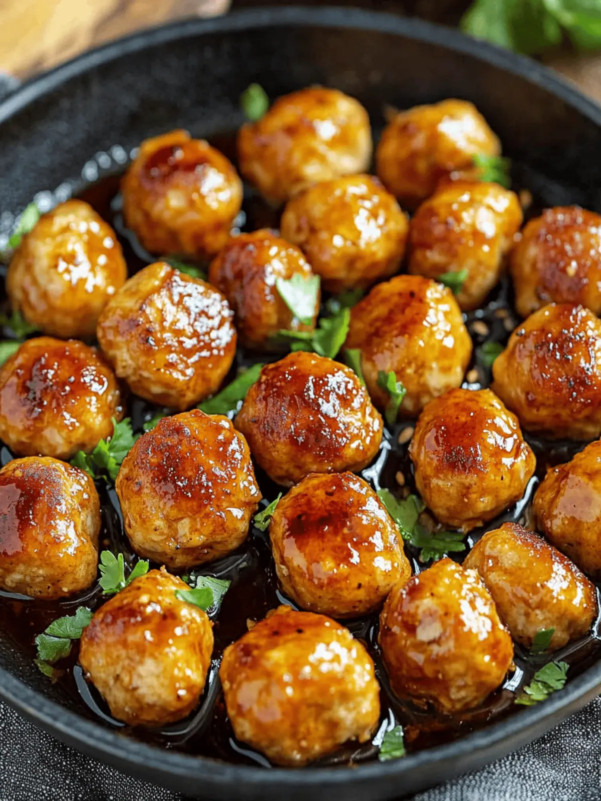 Delicious Chicken Meatballs With Honey Garlic Soy Sauce Magic 4 Chicken Meatballs With Honey Garlic Soy Sauce