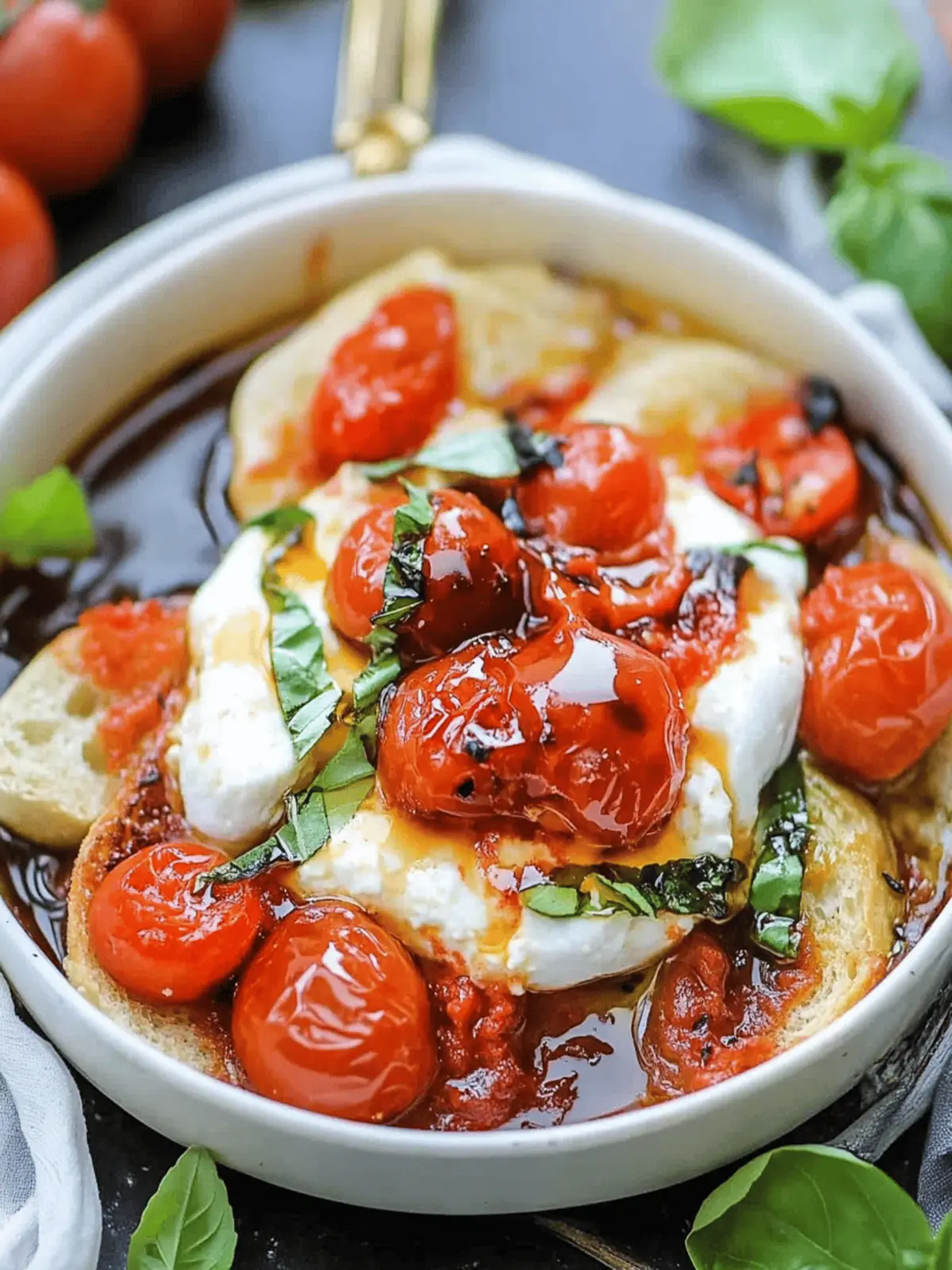 Burrata Caprese Dip with Crostini