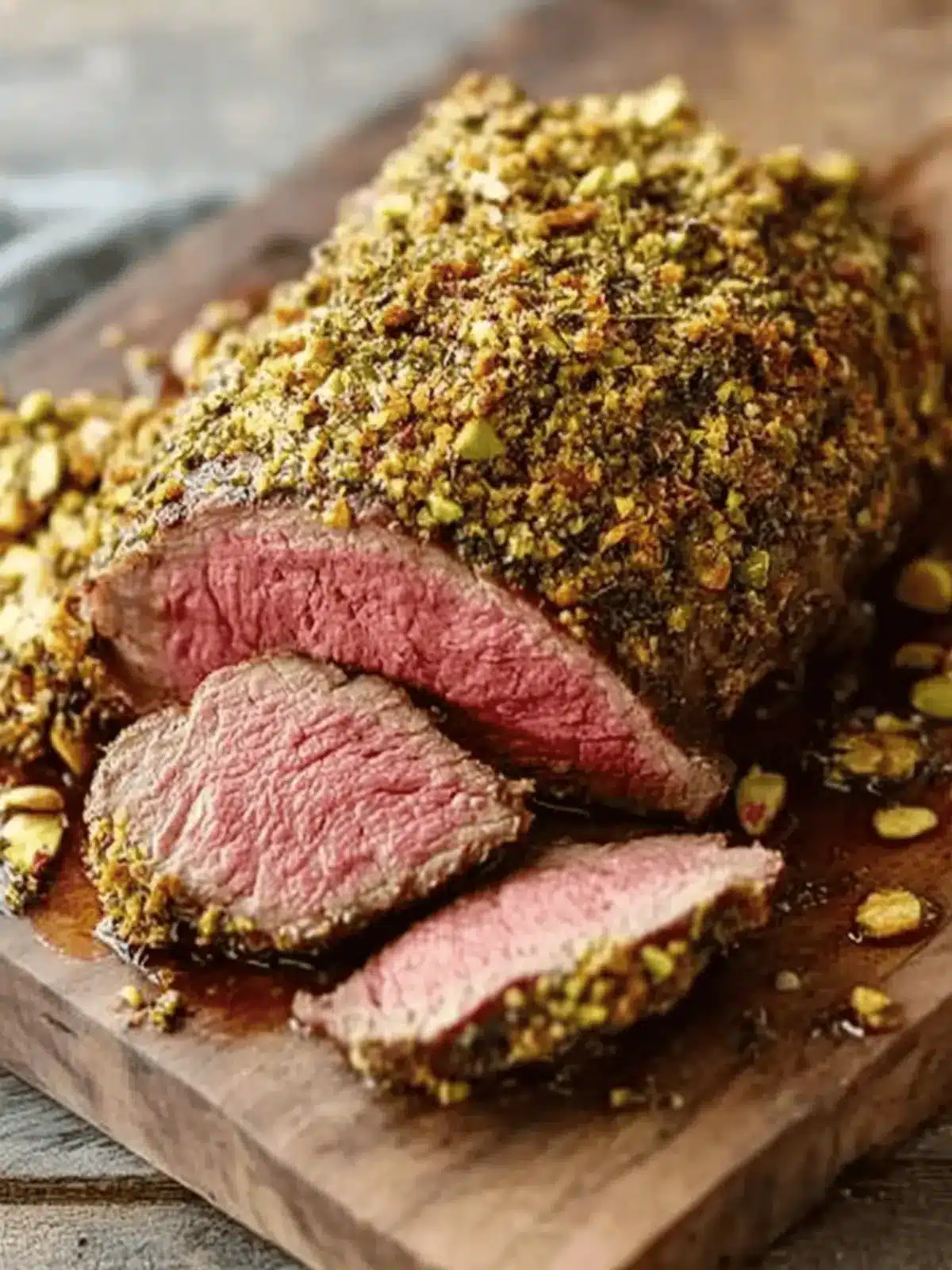 Pistachio & Parmesan Herb Encrusted Beef Tenderloin Delight 2 Pistachio & Parmesan Herb Encrusted Beef Tenderloin