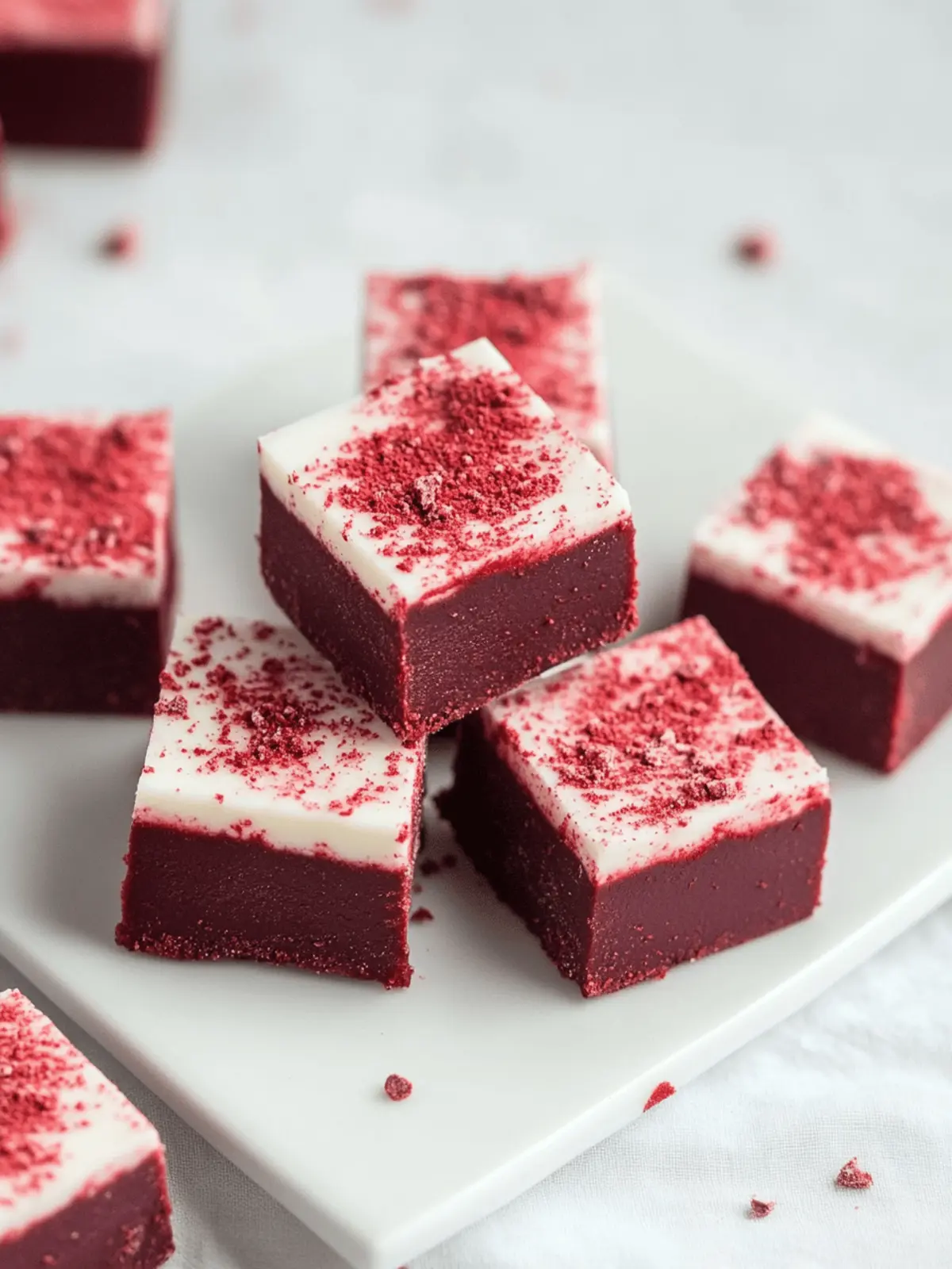 Decadent Red Velvet Fudge with Creamy Frosting Bliss 2 Red Velvet Fudge