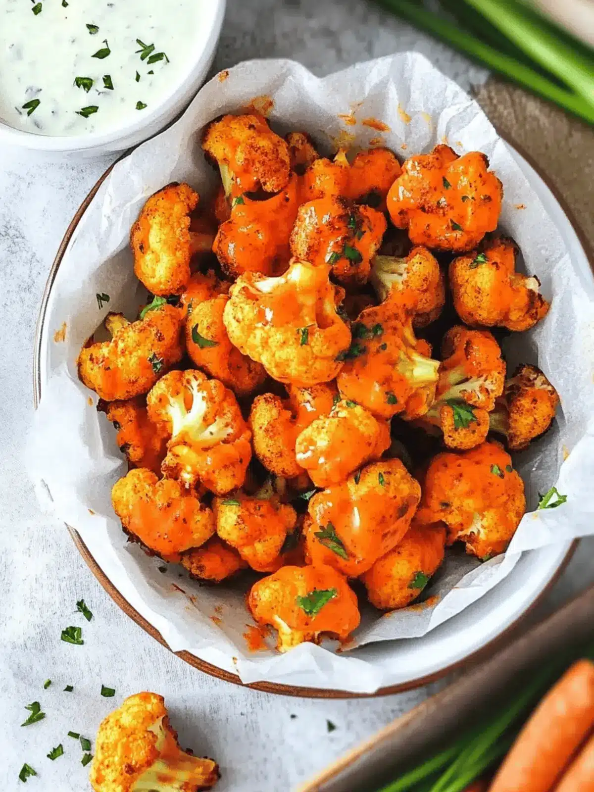 Baked Buffalo Cauliflower Bites