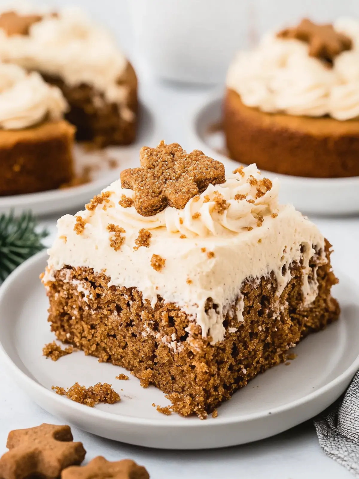 Gingerbread Poke Cake with Gingerbread Whipped Cream