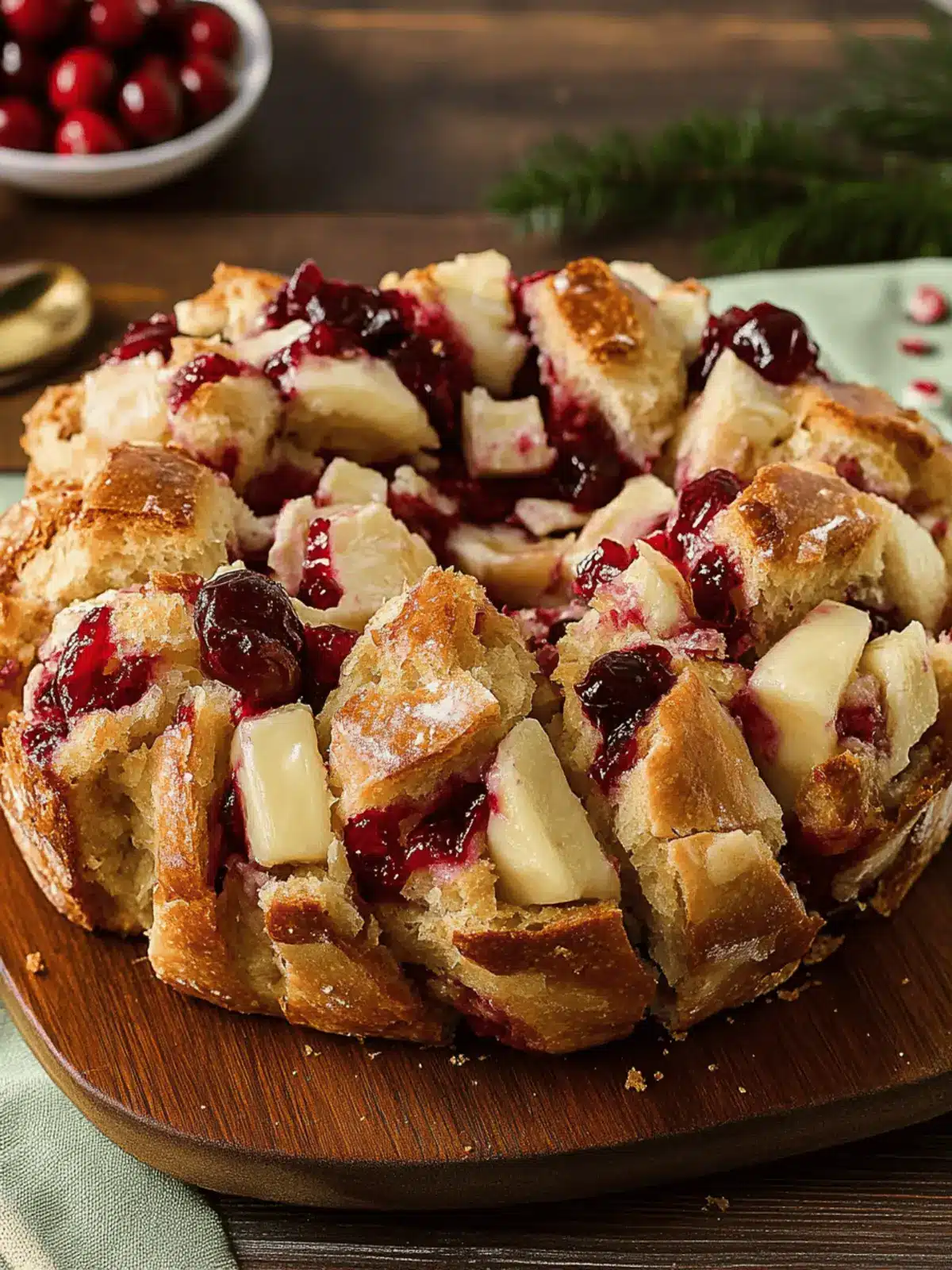 Cranberry Brie Pull-Apart Bread